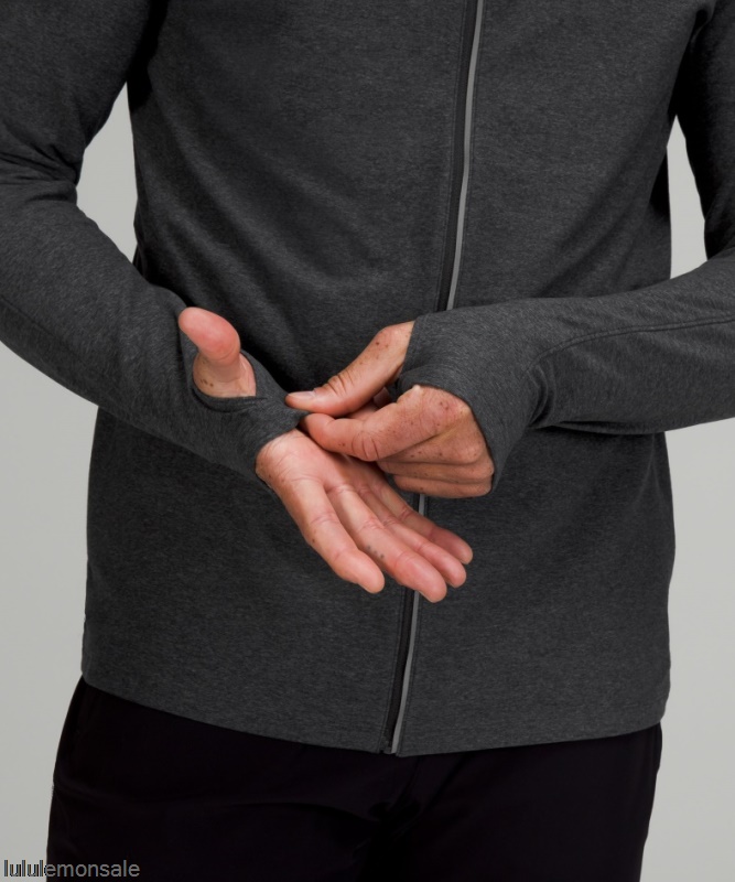 Lululemon Deutschland DELULU664 | Lululemon Deutschland Heathered Graphite Grey Surge Warm Full Zip